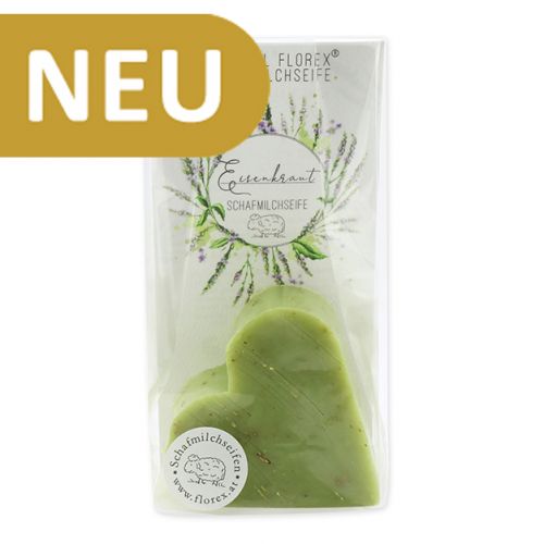 Sheep milk soap heart 85g in cello "Einzigartige Augenblicke"