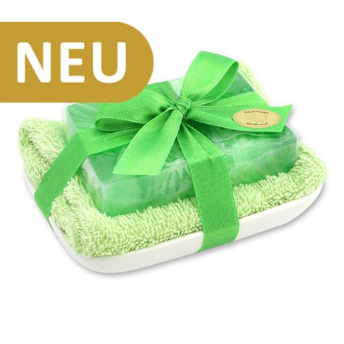 Glycerin soaps 90g on a soap dish