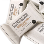 100g cold stirred and special soap in a stitched paper bag 