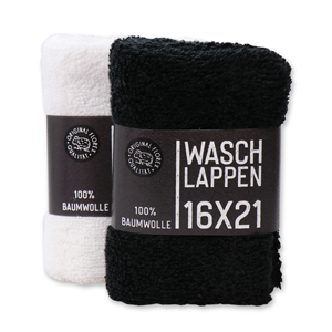 Handtuch, Waschlappen Black Edition