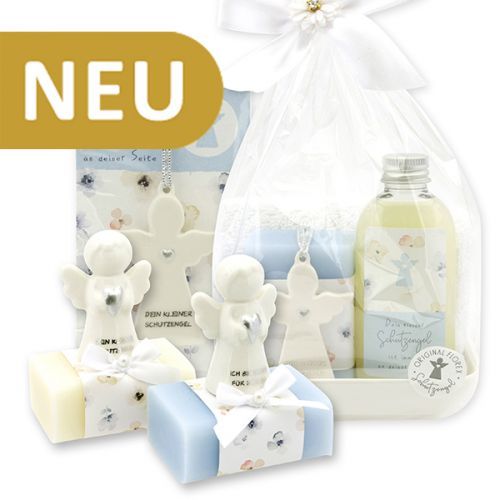 Guardian angel with a heart - blue