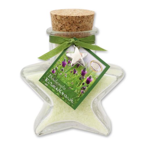 Bath salt 160g in a star shaped glass jar