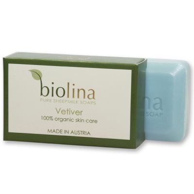 Biolina sheep milk soap 100g in box, Vetiver 