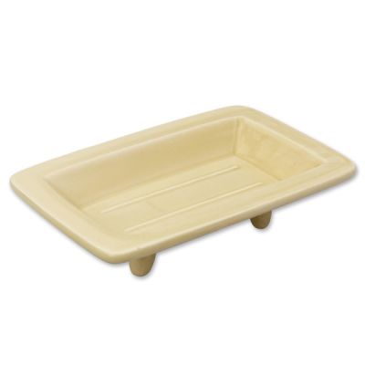 Ceramic soap dish "Solnhofer", yellow 