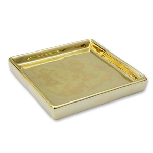 plate gold 12,8cm x 12,8cm x 2cm 
