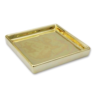 Schale gold eckig 12,8cm x 12,8cm x 2cm 