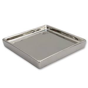 Schale silber eckig 12,8cm x 12,8cm x 2cm 