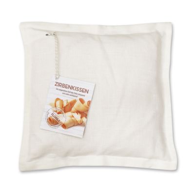 Swiss pine pillow 30x30cm white filled with swiss pine shavings 
