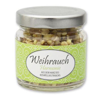 Incense mix 60g in glass jar, "Harmonie" 