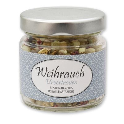 Incense mix 55g in glass jar, "Urvertrauen" 