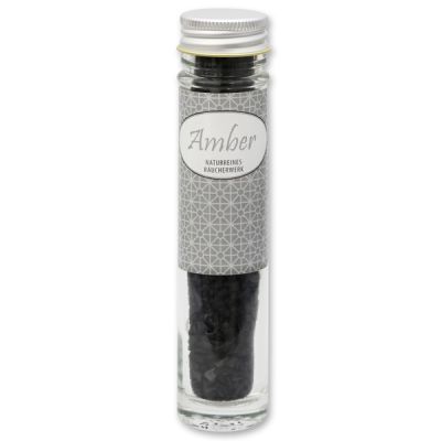 Incense 15g in a high glass jar, "Amber" 