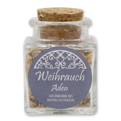 Weihrauch 25g im Glas mit Kork, Aden fein 