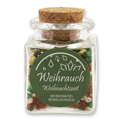 Weihrauchmischung 30g im Glas mit Kork, Weihnachtszeit 