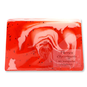 Handmade glycerin soap 90g in cello, Strawberry 