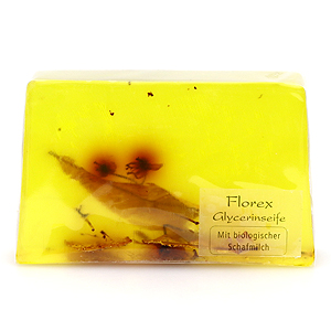 Handmade glycerin soap 90g in cello, Lime blossom 