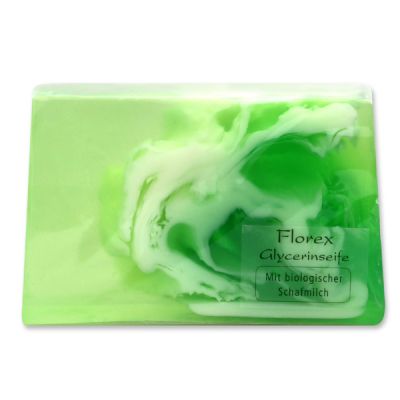 Handmade glycerin soap 90g in cello, Orchid green 