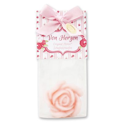 Sheep milk soap rose Florex 54g in a cellophane bag "Von Herzen", Peony 