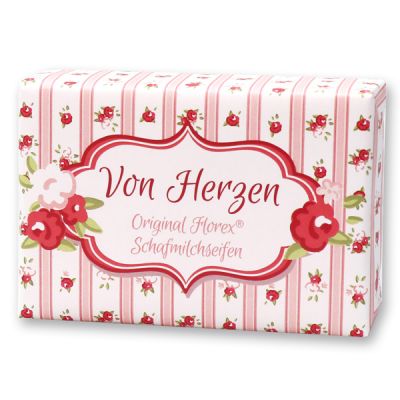 Sheep milk soap 150g "Von Herzen", Peony 