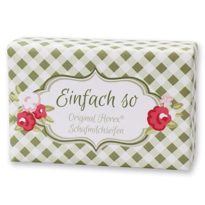 Schafmilchseife eckig 150g "Einfach so", Eisenkraut 