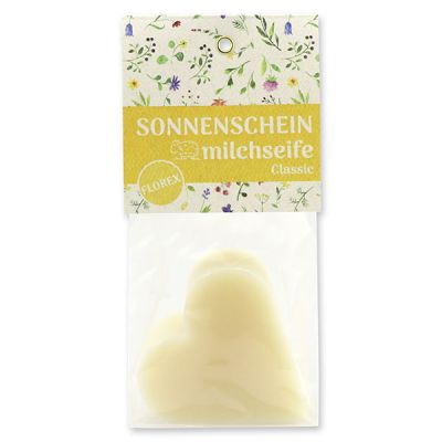 Schafmilchseife Herz 85g in Cello "Sonnenschein", Classic 
