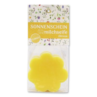 Schafmilchseife Blume 115g in Cello "Sonnenschein", Zitrone 