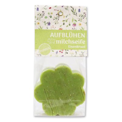 Schafmilchseife Blume 115g in Cello "Aufblühen", Eisenkraut 