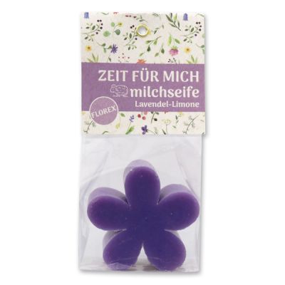 Schafmilchseife Margerite 78g in Cello "Zeit für mich", Lavendel-Limone 