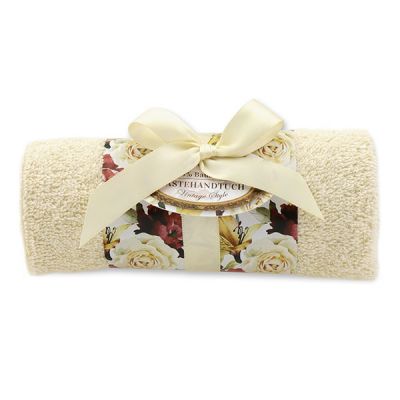 Towel rolled 30x50cm "Vintage motif 150", cream 