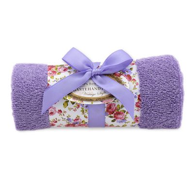 Towel rolled 30x50cm "Vintage motif 156", lilac 
