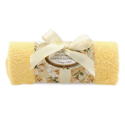 Towel rolled 30x50cm "Vintage motif 201", light orange 