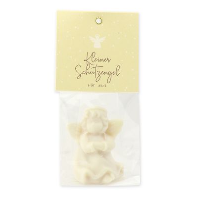 Sheep milk soap angel 50g "Kleiner Schutzengel für dich", Christmas rose white 