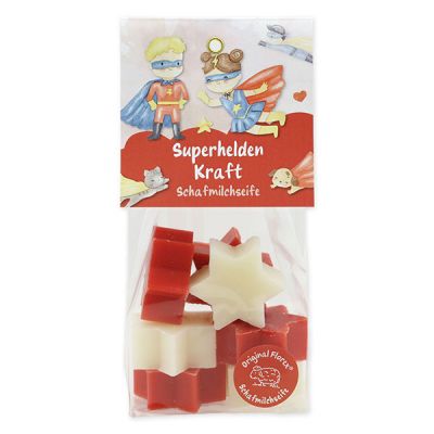 Sheep milk soap square 100g "Superhelden Kraft", Berry dream 