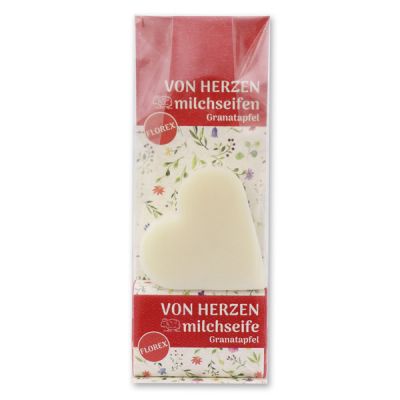 Sheep milk soap set in a cellophane bag "Von Herzen", Classic/Pomegranate 
