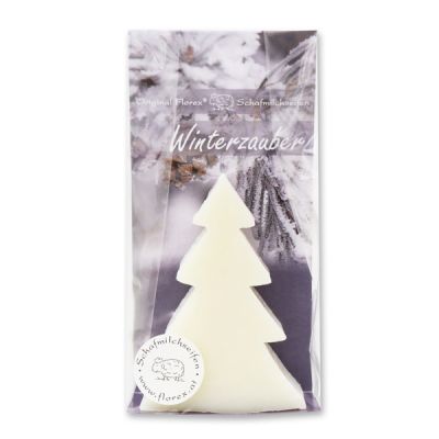 Sheep milk soap tree 75g in a cellophane bag "Winterzauber", Classic 