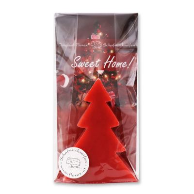 Schafmilchseife Tannenbaum 75g in Cello "Sweet Home", Granatapfel 