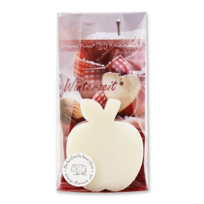 Schafmilchseife Apfel 96g in Cello "Winterzeit", Classic 