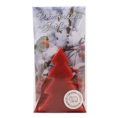 Sheep milk soap tree 75g in a cellophane "Winterliche Grüße", Pomegranate 
