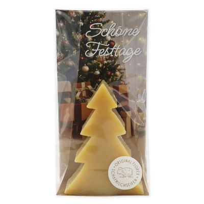 Sheep milk soap tree 75g in a cellophane "Schöne Festtage", Swiss pine 