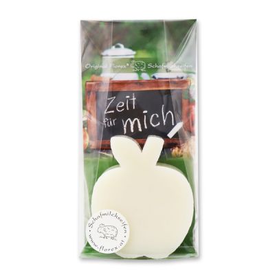 Sheep milk soap apple 96g in a cellophane bag "Zeit für mich", Classic 
