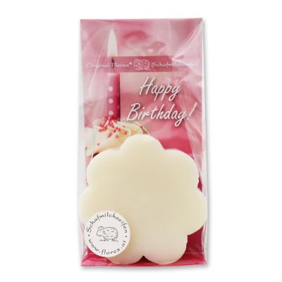 Schafmilchseife Blume 115g in Cello "Happy Birthday", Classic 