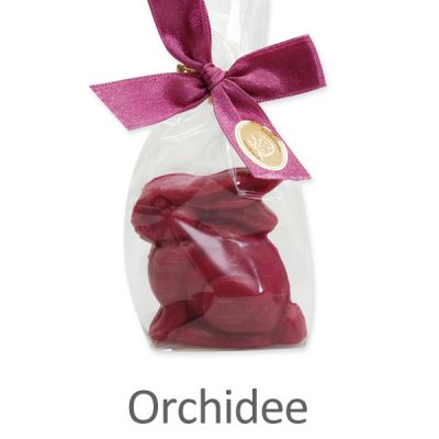 Schafmilchseife Zwerghase 40g in Cello, Orchidee 