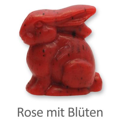 Sheep milk soap rabbit 40g, Rose with petals 