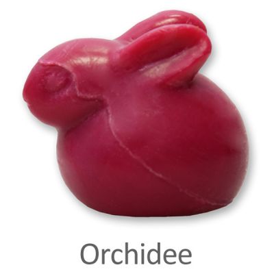 Schafmilchseife Hase liegend 40g, Orchidee 