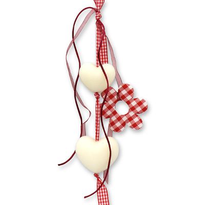 Sheep milk soap heart chubby 30g/60g hanging decorated with a cornflower, Classic 