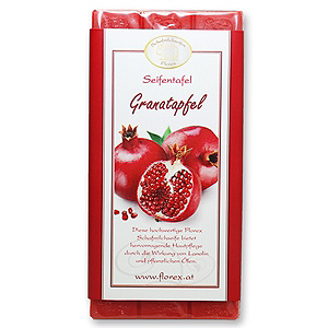 Schafmilchseife Tafel 100g modern in Cello, Granatapfel 