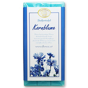 Schafmilchseife Tafel 100g modern in Cello, Kornblume 