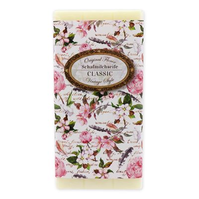 Sheep milk soap bar 100g "Vintage motif 142", Classic 