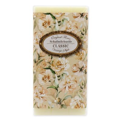 Sheep milk soap bar 100g "Vintage motif 201", Classic 