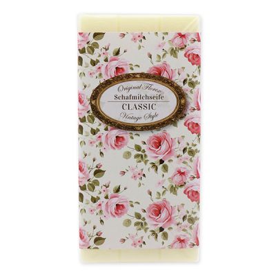 Sheep milk soap bar 100g "Vintage motif 205", Classic 