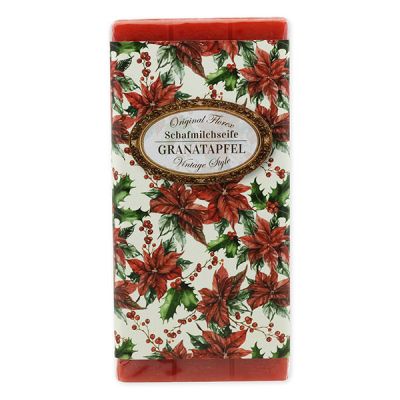 Sheep milk soap bar 100g "Vintage motif 213", Pomegranate 